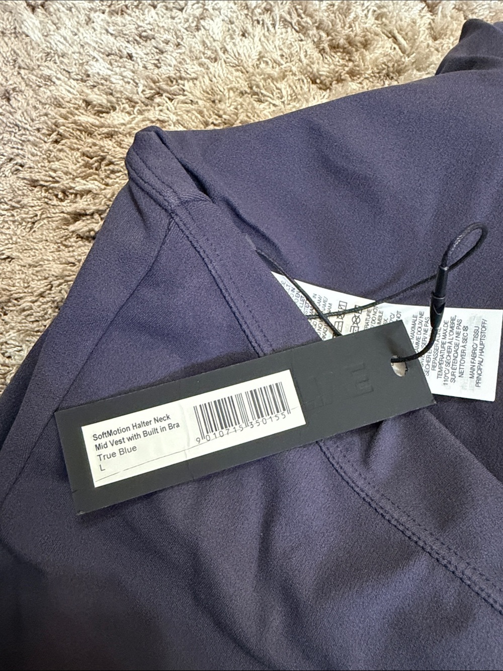 NWT: Oner Active Navy Halter Crop Tank Top - Picture 5 of 5